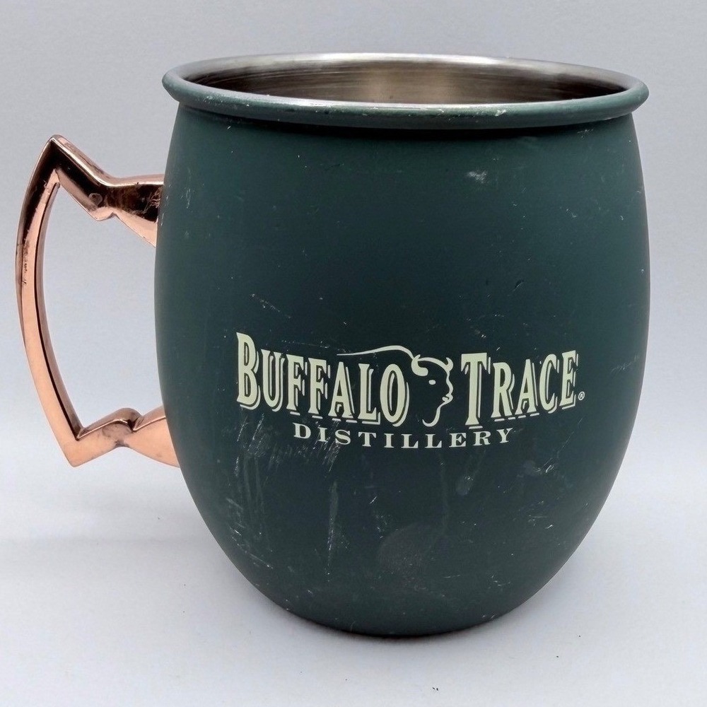 Buffalo Trace Wheatley Vodka Moscow Mule Mug 16oz Green Stainless Steel Barware